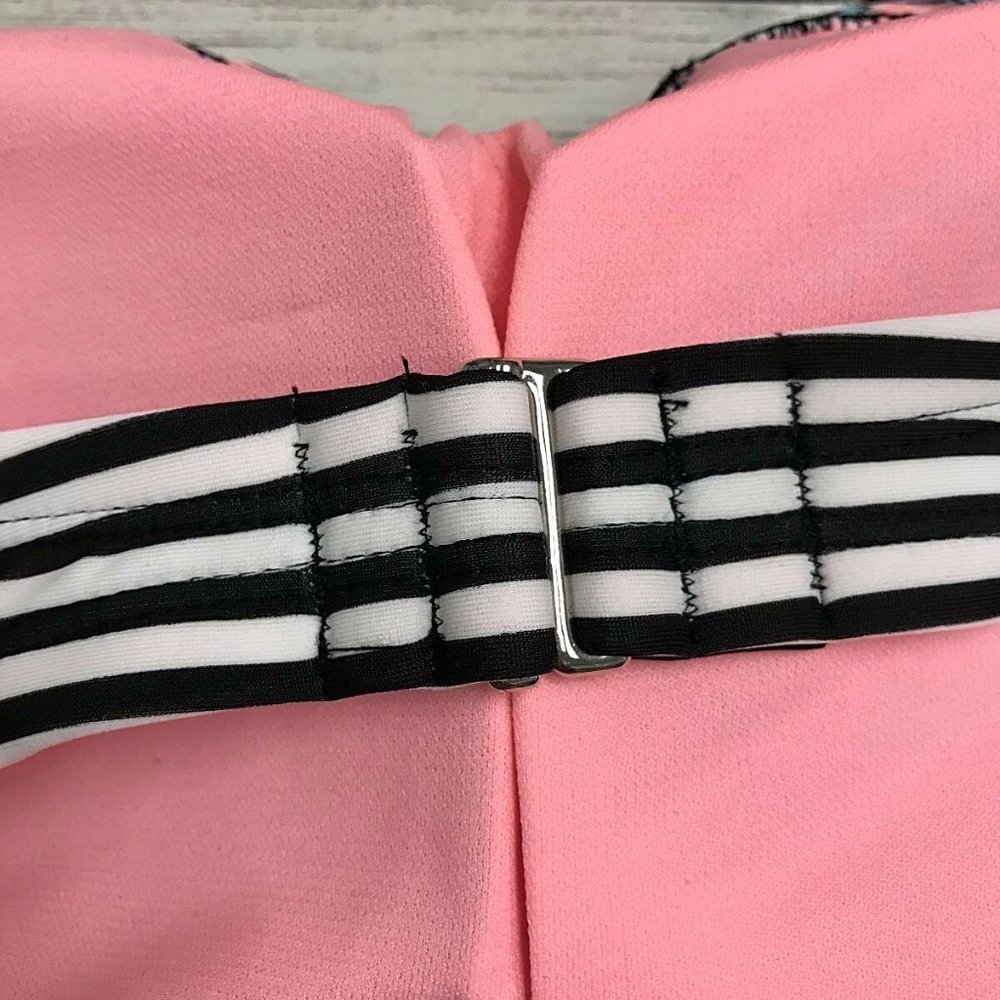 Plus Size Striped Floral Print Bralette Bikini Top - Picture 7 of 11